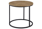 736037 Lainey Round Occasional Side End Table Mango