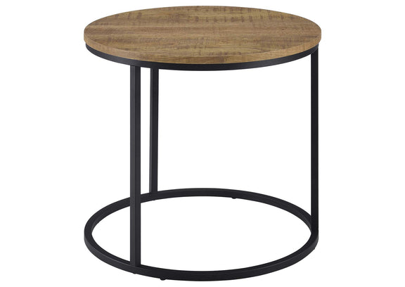 736037 Lainey Round Occasional Side End Table Mango