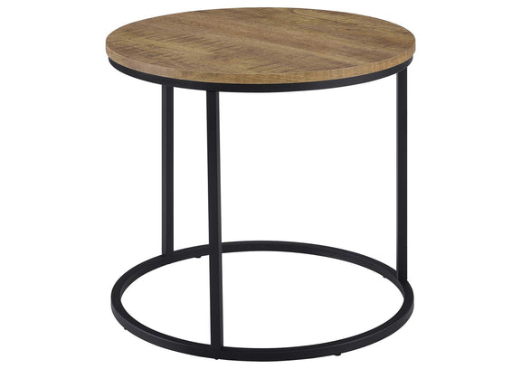 736037 Lainey Round Occasional Side End Table Mango