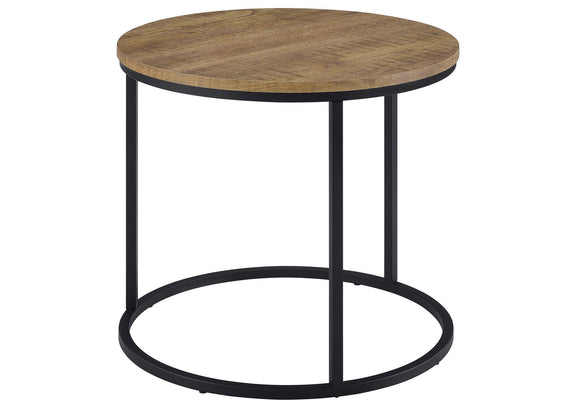 736037 Lainey Round Occasional Side End Table Mango