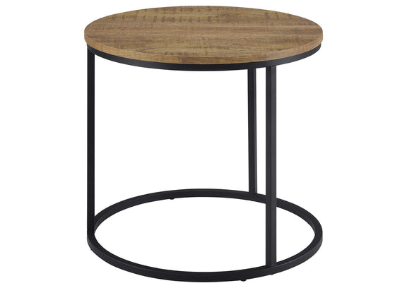 736037 Lainey Round Occasional Side End Table Mango