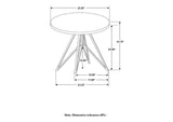 736177 Hadi Round SmartTop Side End Table Cement and Gunmetal