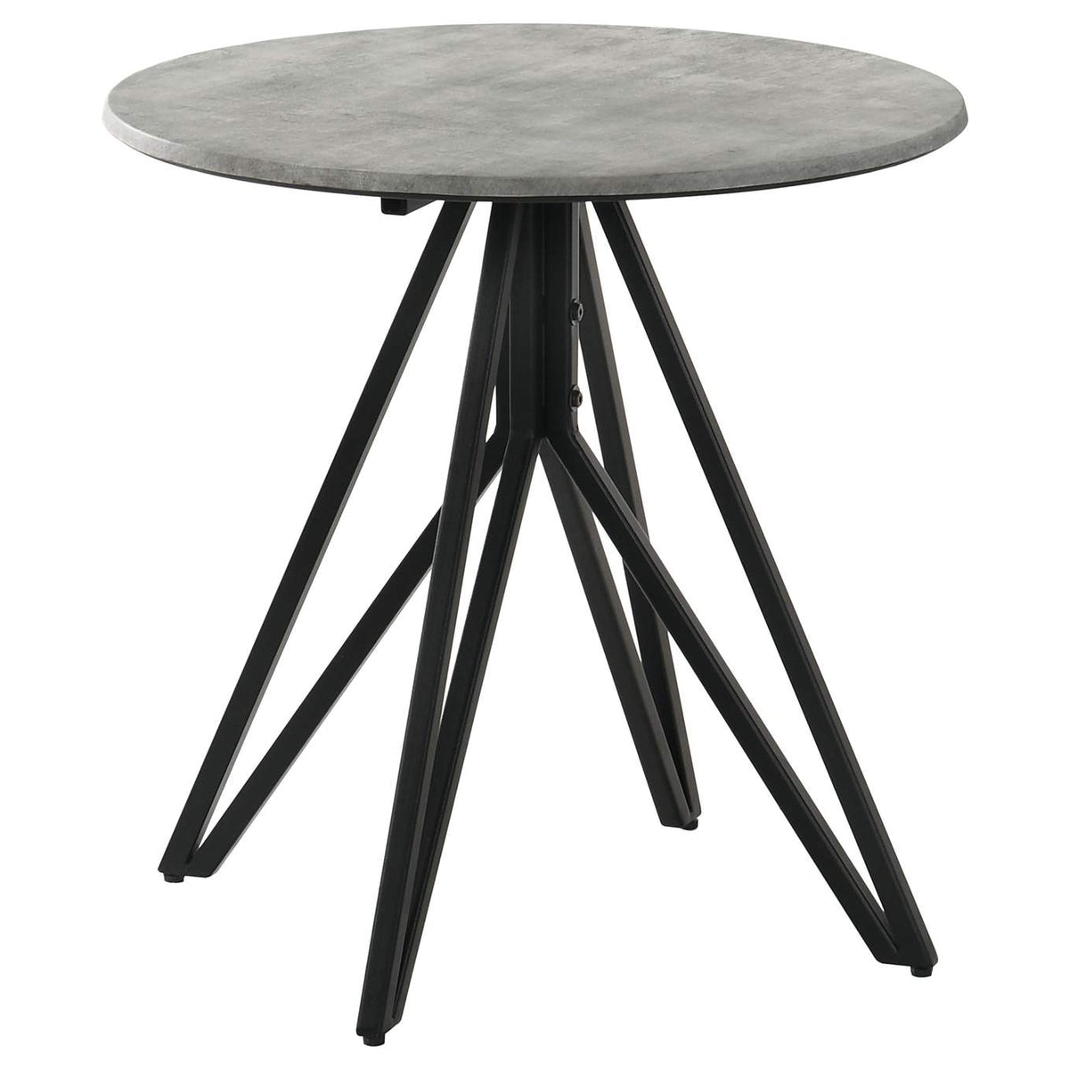 736178-S2 Hadi 2-piece Round SmartTop Coffee and End Table Set Cement