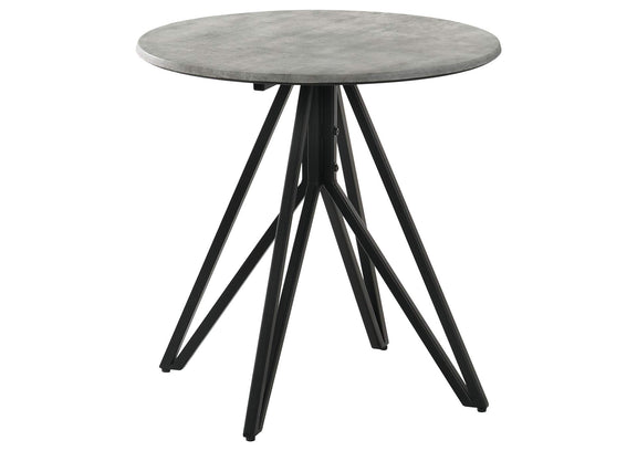 736178-S2 Hadi 2-piece Round SmartTop Coffee and End Table Set Cement