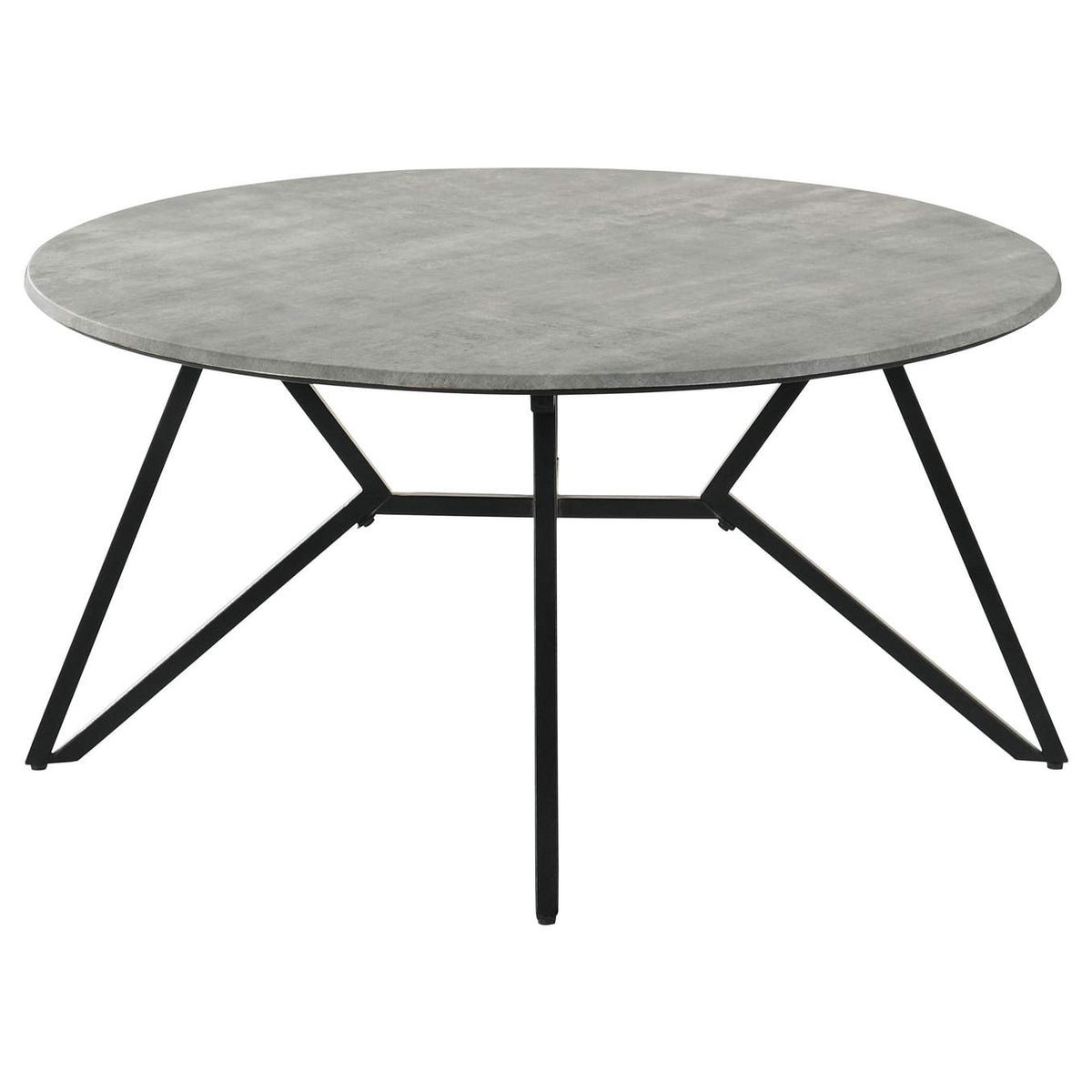 736178-S2 Hadi 2-piece Round SmartTop Coffee and End Table Set Cement