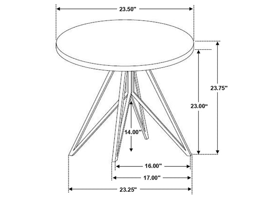 736178-S2 Hadi 2-piece Round SmartTop Coffee and End Table Set Cement