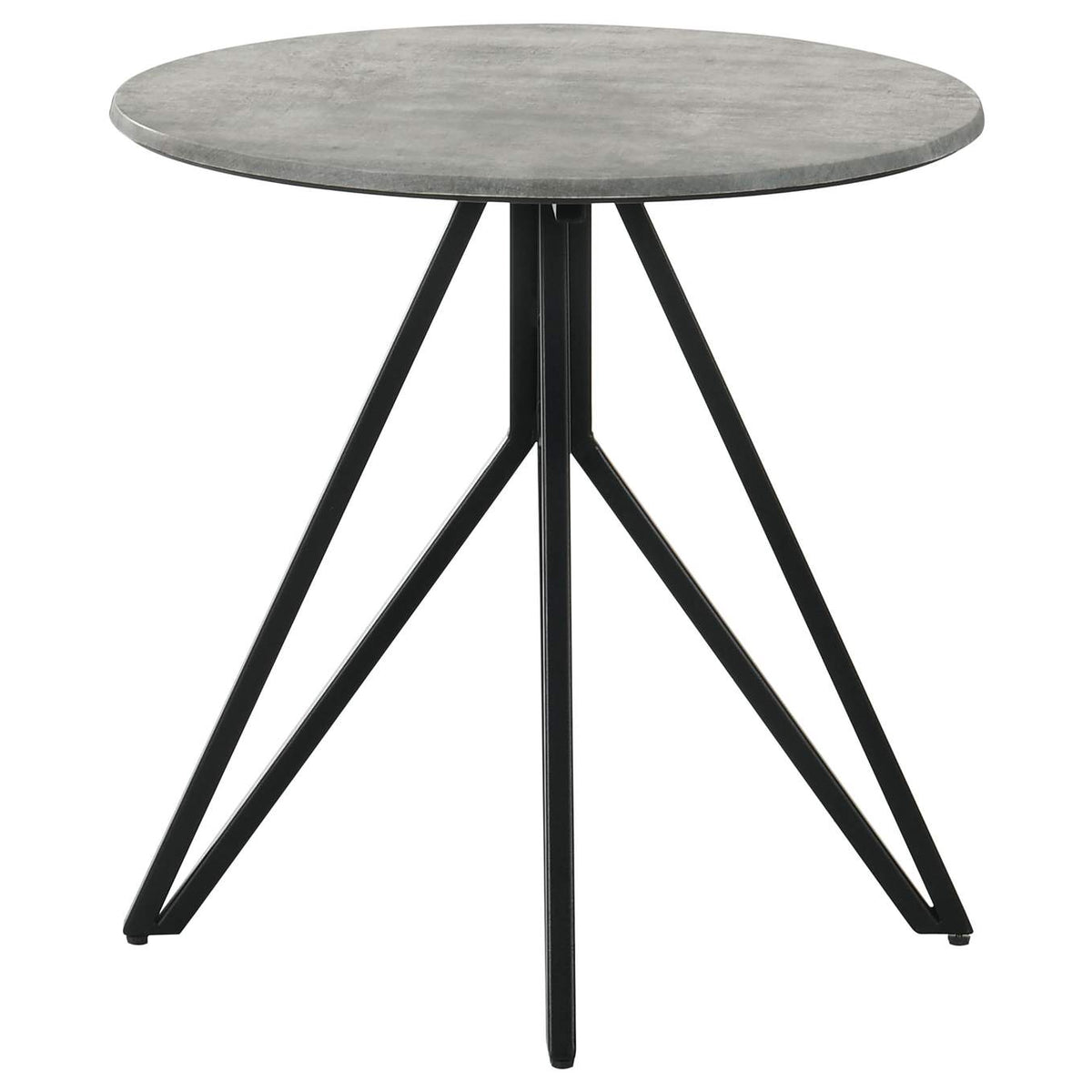 736178-S3 Hadi 3-piece Round SmartTop Coffee and End Table Set Cement