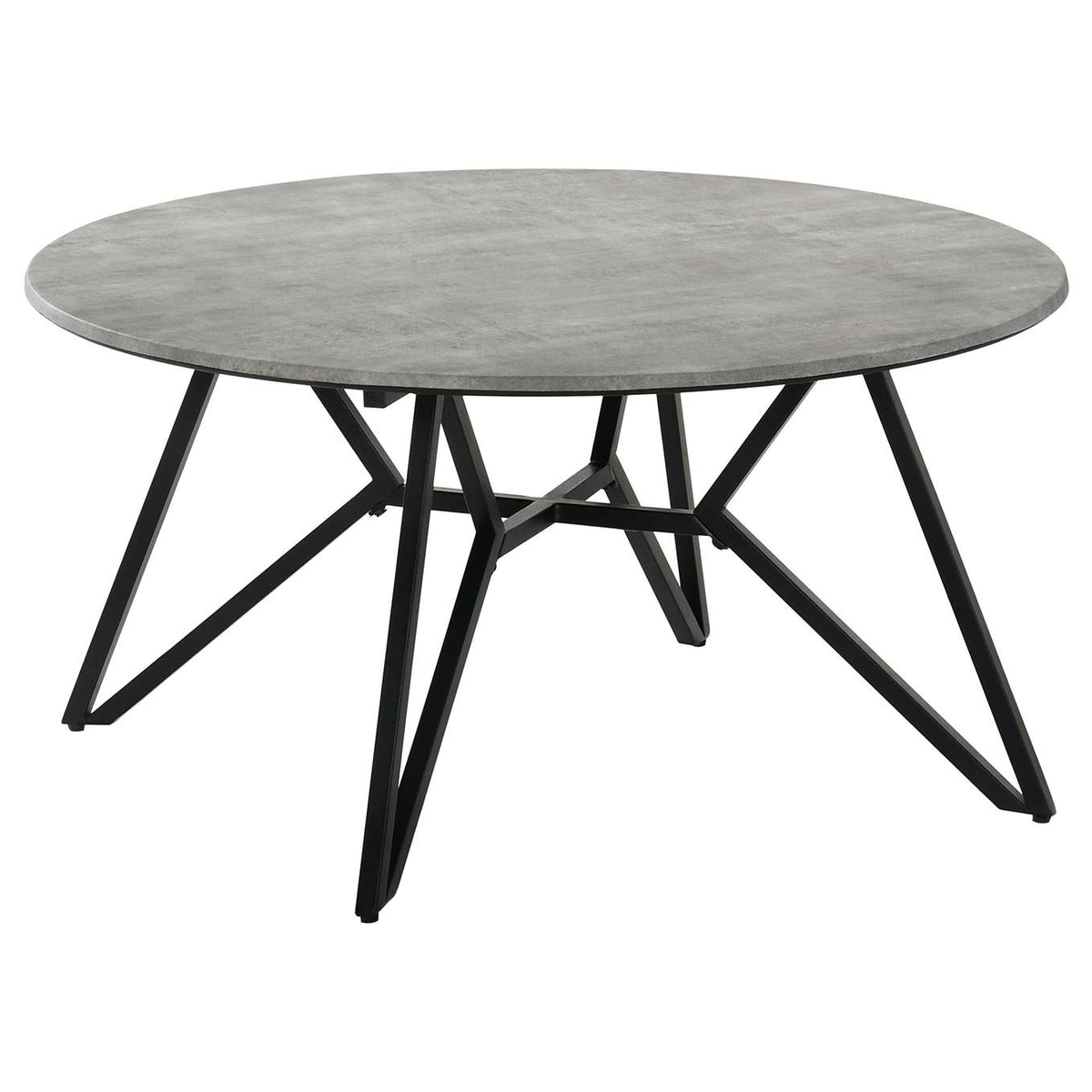 736178-S3 Hadi 3-piece Round SmartTop Coffee and End Table Set Cement
