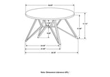 736178 Hadi Round SmartTop Coffee Table Cement and Gunmetal