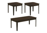736184 Amaro 3-piece Coffee and End Table Set Dark Brown