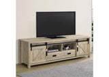 736263 Madra 2-door Engineered Wood 79-inch TV Stand Distressed Pine