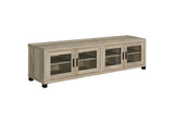 736283 Sachin 4-door Engineered Wood 79-inch TV Stand Distressed Pine