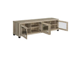 736283 Sachin 4-door Engineered Wood 79-inch TV Stand Distressed Pine