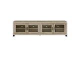 736283 Sachin 4-door Engineered Wood 79-inch TV Stand Distressed Pine