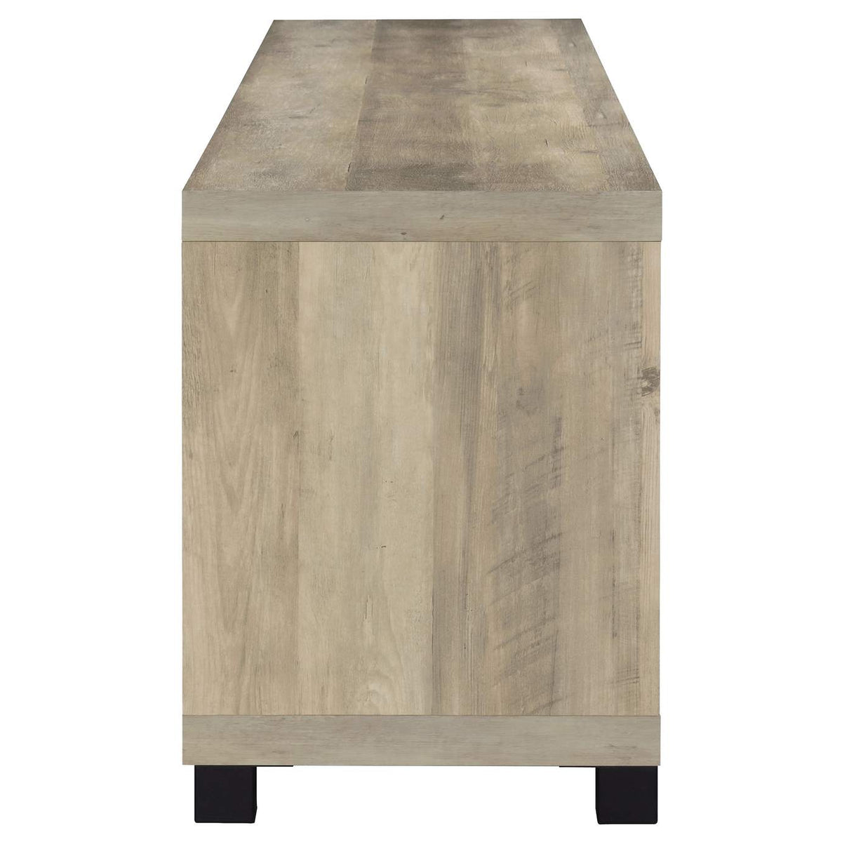 736283 Sachin 4-door Engineered Wood 79-inch TV Stand Distressed Pine