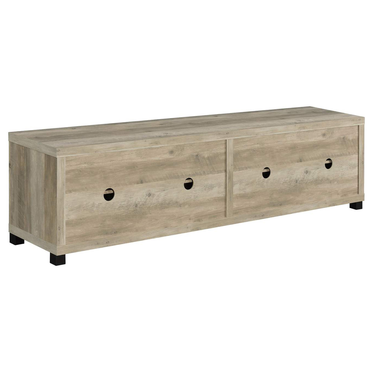 736283 Sachin 4-door Engineered Wood 79-inch TV Stand Distressed Pine
