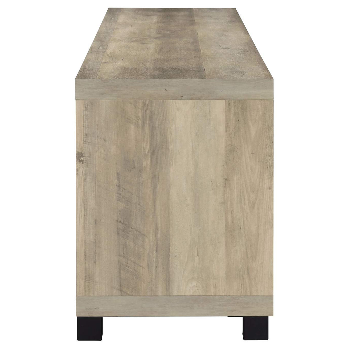 736283 Sachin 4-door Engineered Wood 79-inch TV Stand Distressed Pine