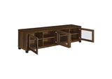 736293 Sachin 4-door Engineered Wood 79-inch TV Stand Dark Pine