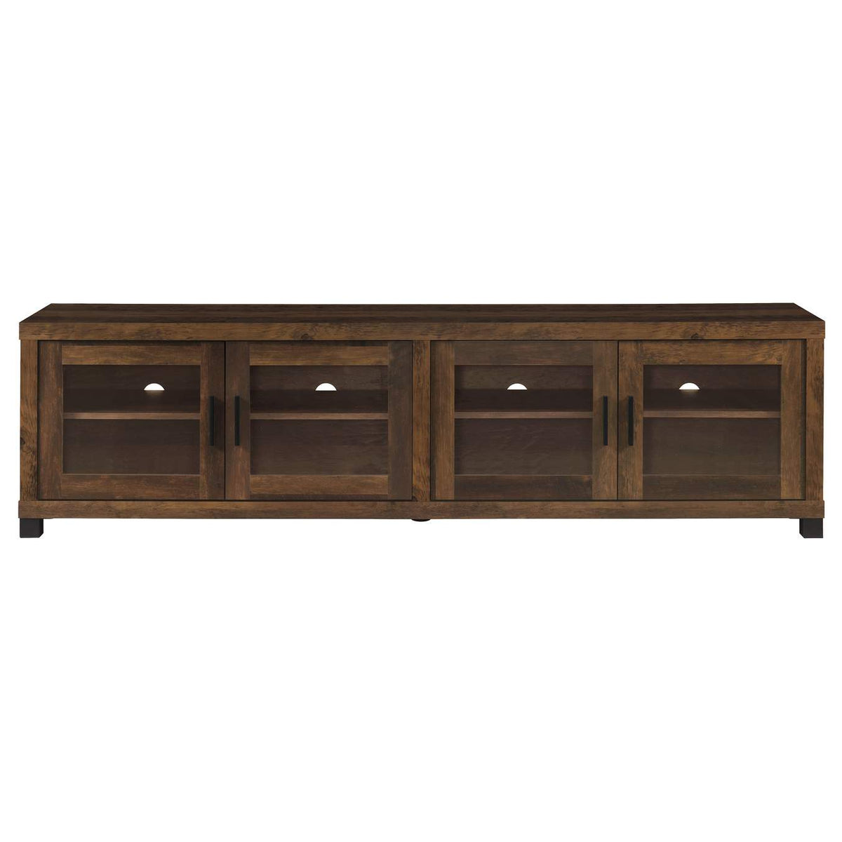 736293 Sachin 4-door Engineered Wood 79-inch TV Stand Dark Pine