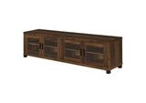 736293 Sachin 4-door Engineered Wood 79-inch TV Stand Dark Pine