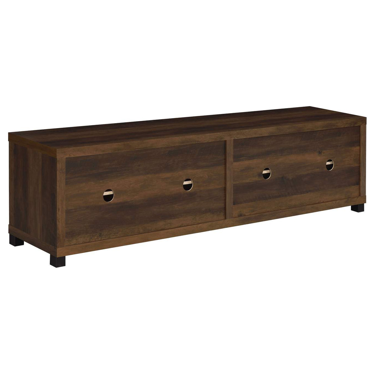 736293 Sachin 4-door Engineered Wood 79-inch TV Stand Dark Pine