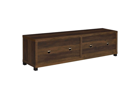 736293 Sachin 4-door Engineered Wood 79-inch TV Stand Dark Pine
