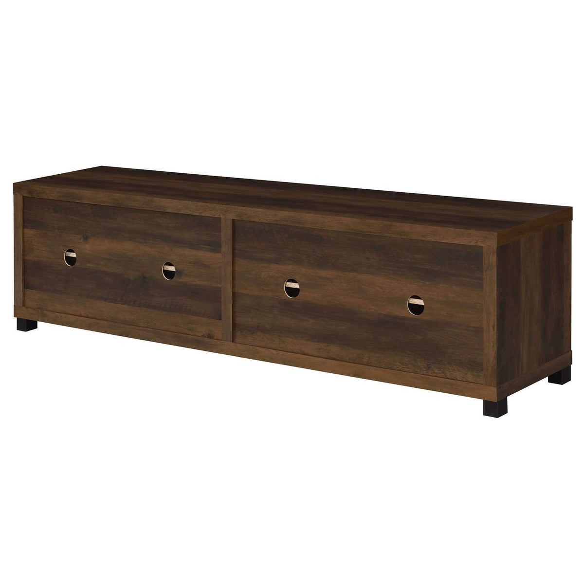 736293 Sachin 4-door Engineered Wood 79-inch TV Stand Dark Pine