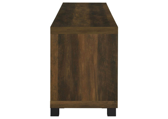 736293 Sachin 4-door Engineered Wood 79-inch TV Stand Dark Pine