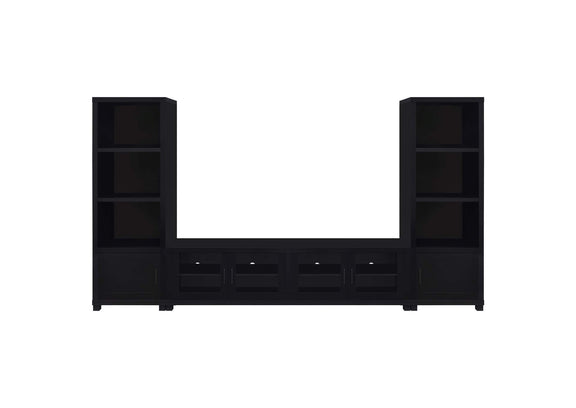 736303-SET Sachin 3-piece Entertainment Center 79-inch TV Stand Black