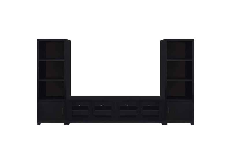 736303-SET Sachin 3-piece Entertainment Center 79-inch TV Stand Black