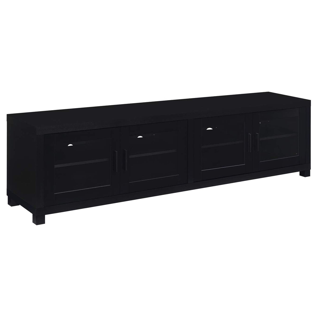 736303-SET Sachin 3-piece Entertainment Center 79-inch TV Stand Black