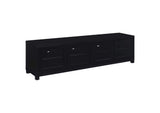 736303 Jupiter 4-door Engineered Wood 79-inch TV Stand Black