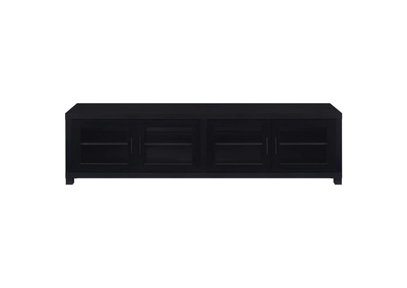736303 Jupiter 4-door Engineered Wood 79-inch TV Stand Black