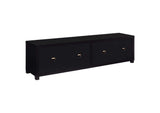 736303 Jupiter 4-door Engineered Wood 79-inch TV Stand Black
