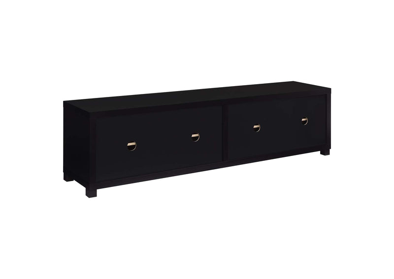 736303 Jupiter 4-door Engineered Wood 79-inch TV Stand Black