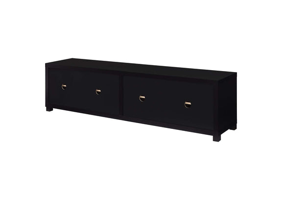 736303 Jupiter 4-door Engineered Wood 79-inch TV Stand Black