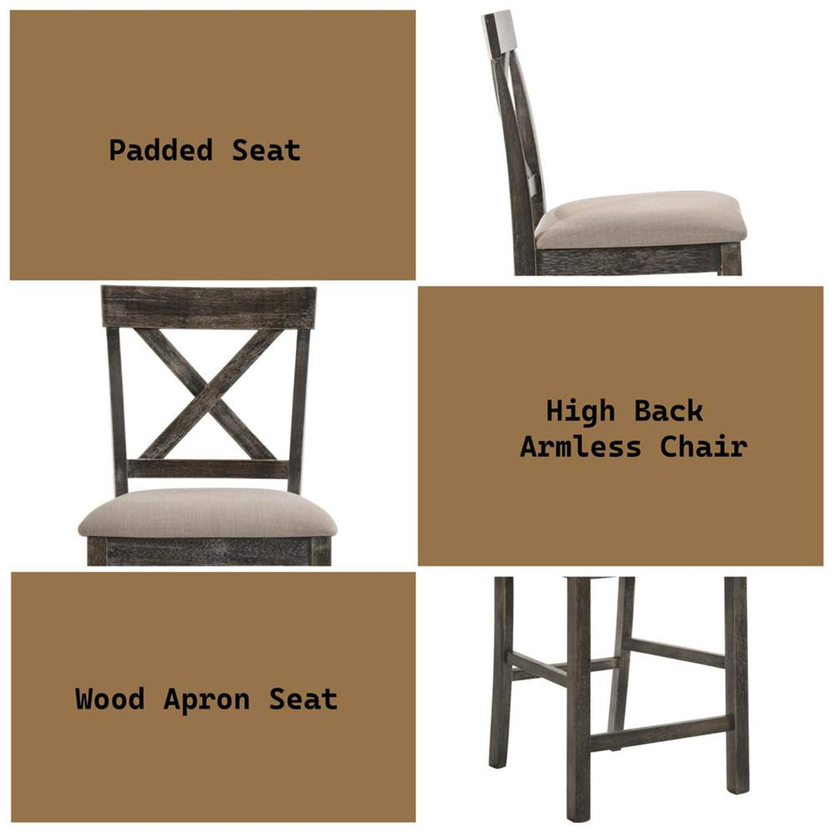 73832 Martha Ii Counter Height Chair - Set of 2