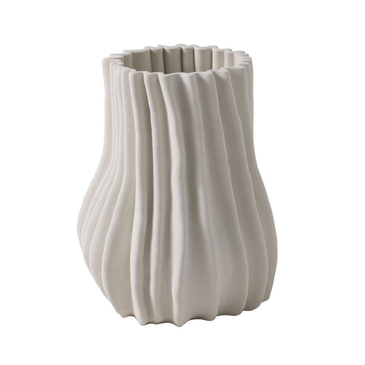 Antolia Small 3D Printed Vase - Ivory