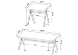 753424 Colmar 3-piece Engineered Wood Coffee Table Set Golden Oak
