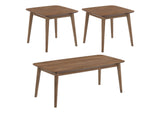 753524 Radley 3-piece Rectangular Coffee Table Set Natural Walnut