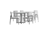 1AA466M Amalfi Metal Back Chair In White Leather (Set of 2)
