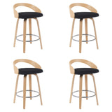 Sonia - Modern Swivel Counter Height Bar Stool - Patterned Oak Wood Finish