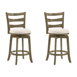 Melindra - Modern Farmhouse Swivel Wood Counter Height Kitchen Bar Stool