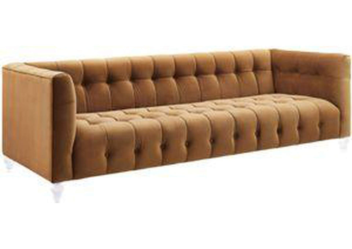 TOV-S109 Bea Cognac Velvet Sofa