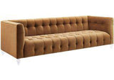 TOV-S109 Bea Cognac Velvet Sofa