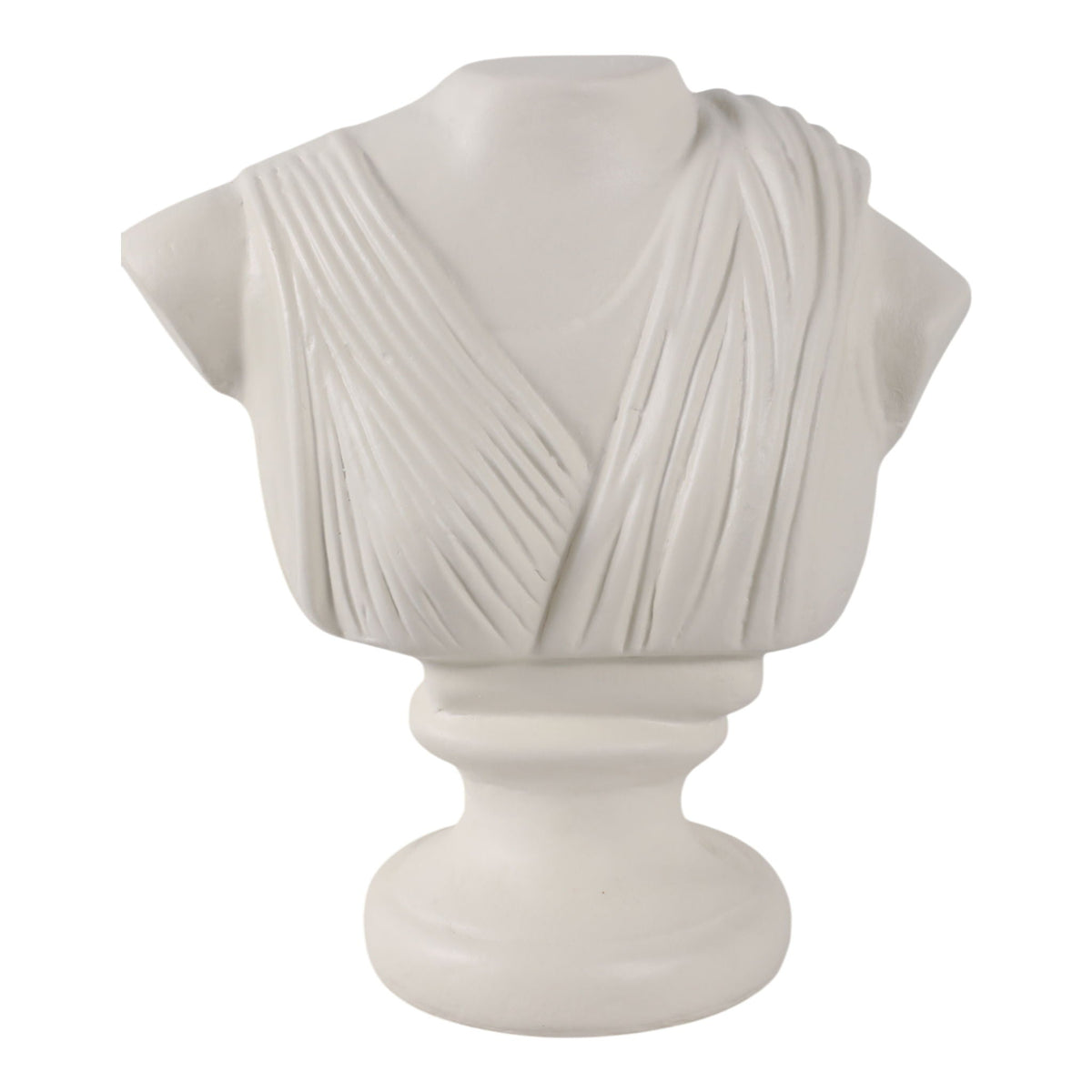 16" x 15" Paper Mache Bust - Ivory