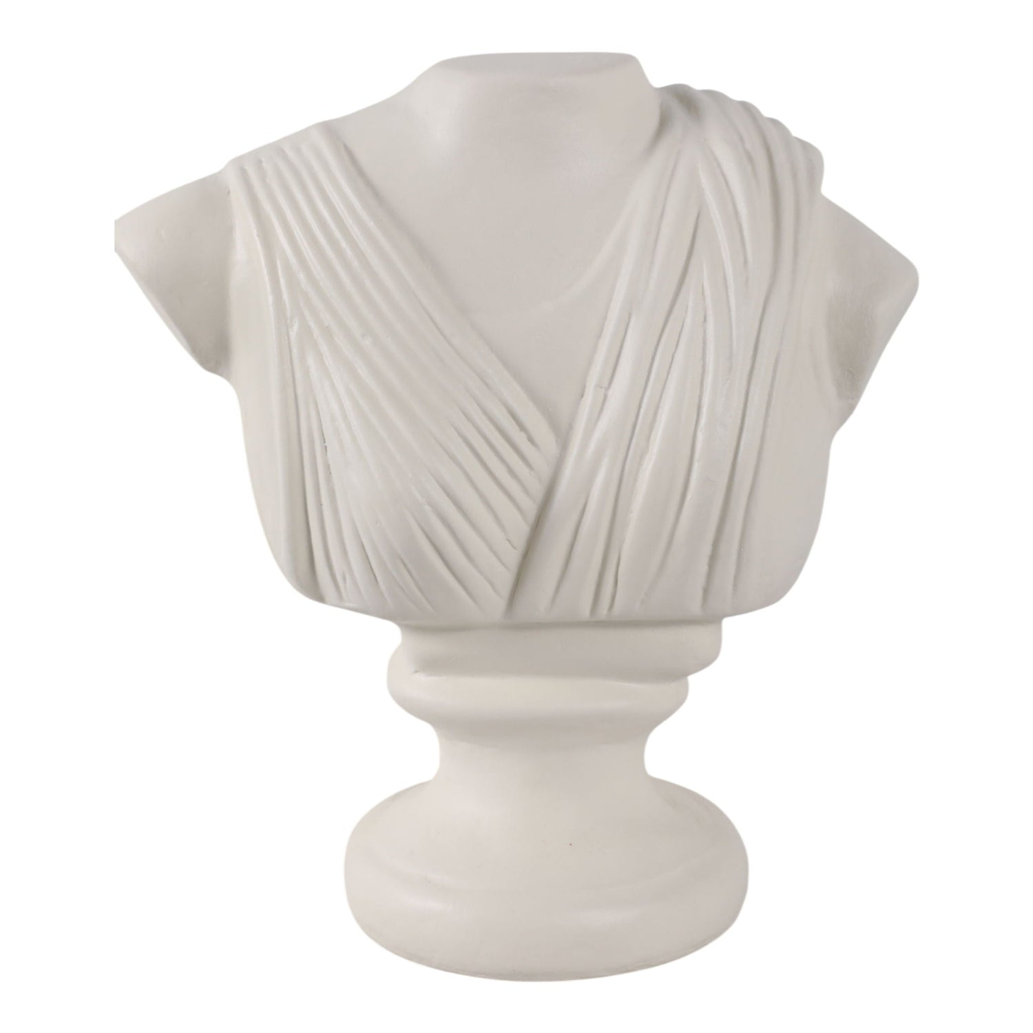 16" x 15" Paper Mache Bust - Ivory