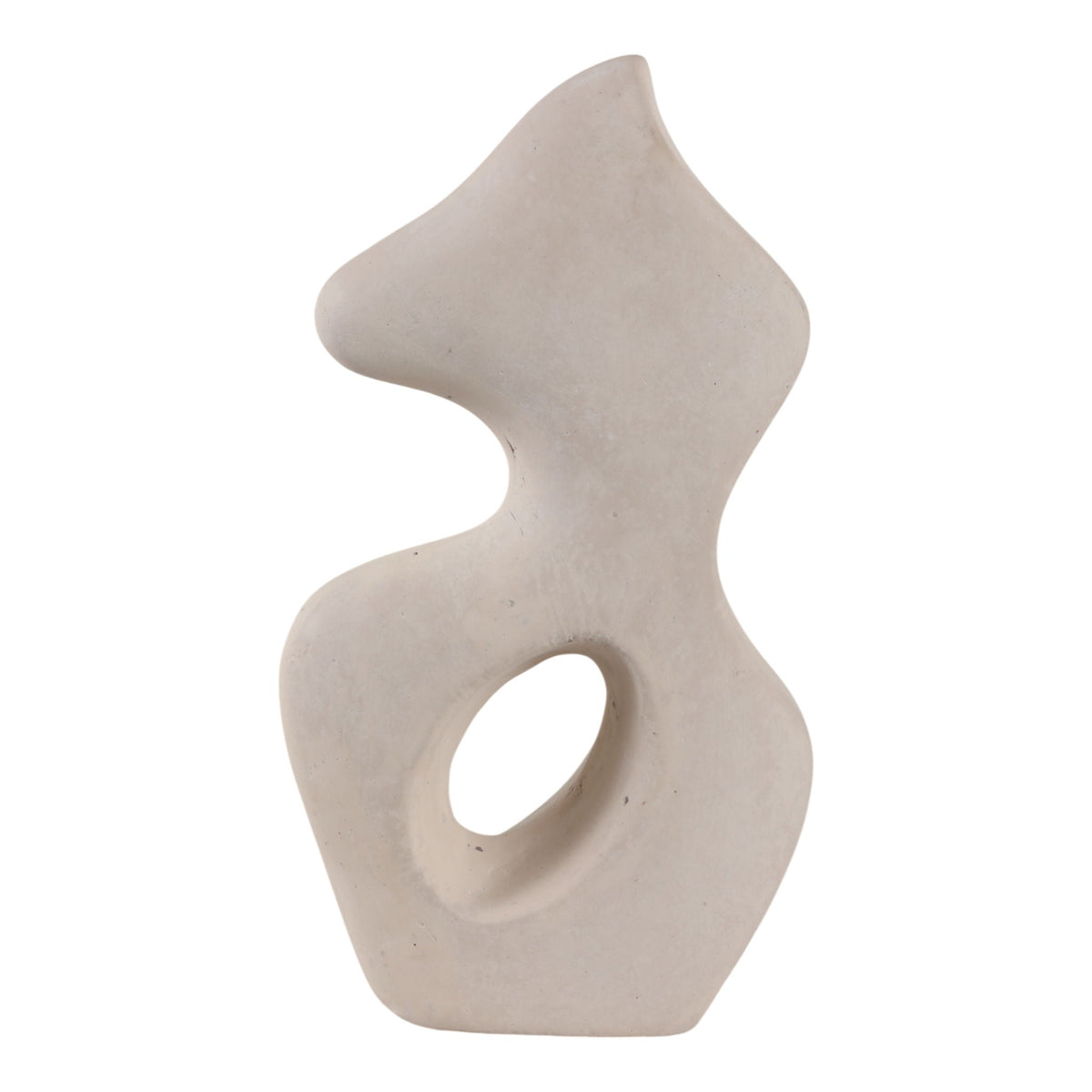 15" x 8" Paper Mache Squiggle Sculpture - White