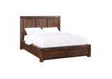 3F41D5 Meadow Solid Wood Footboard Storage Bed In Brick Brown