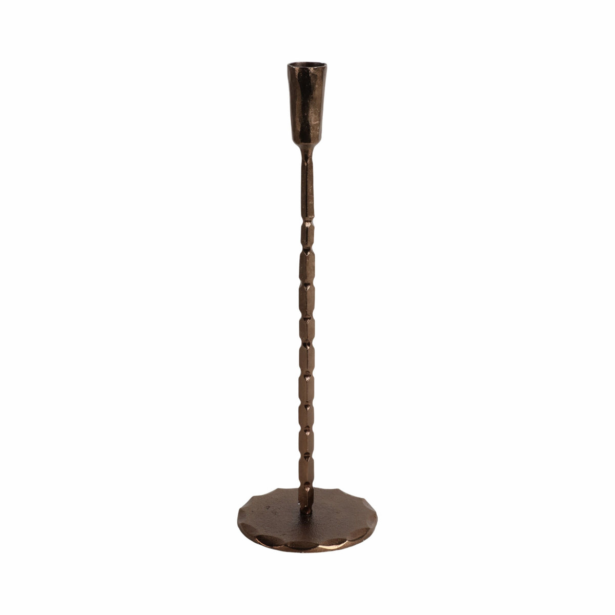 5" Forged Cast Iron Taper Holder - Matte Bronze